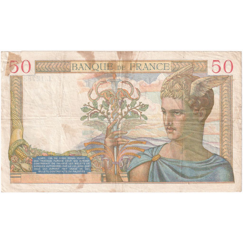 France, 50 Francs, 1940-02-29, L.12783, TB