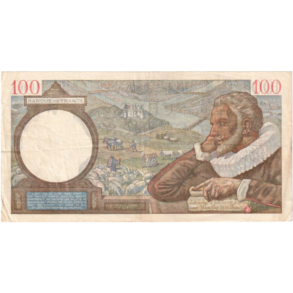 Francia, 100 Francs, Sully, 1940-02-08, B.7295, BB