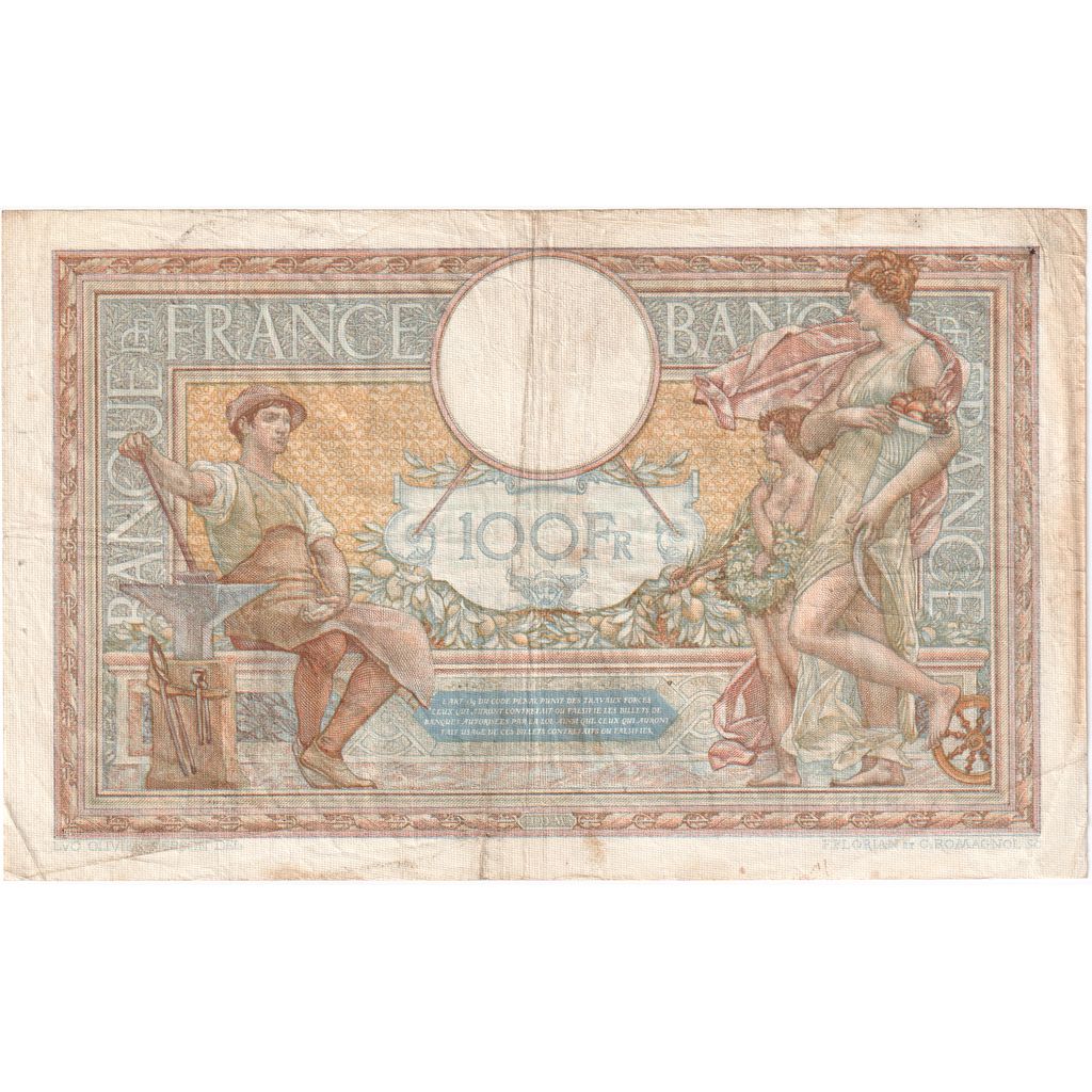 Frankrijk, 100 Francs, Luc Olivier Merson, 1938-02-24, X.58105, TB+