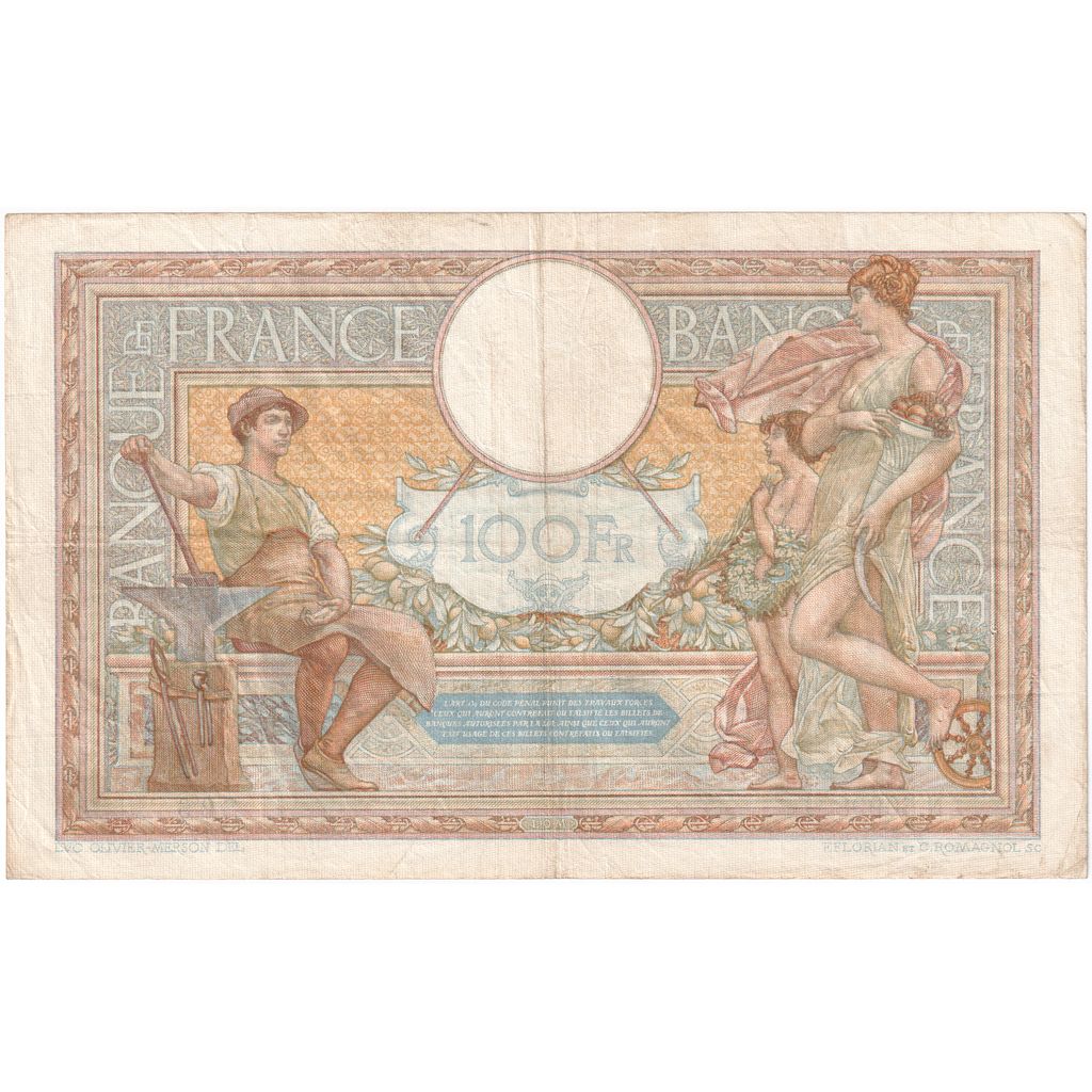 France, 100 Francs, Luc Olivier Merson, 1936-04-23, N.50998, TB