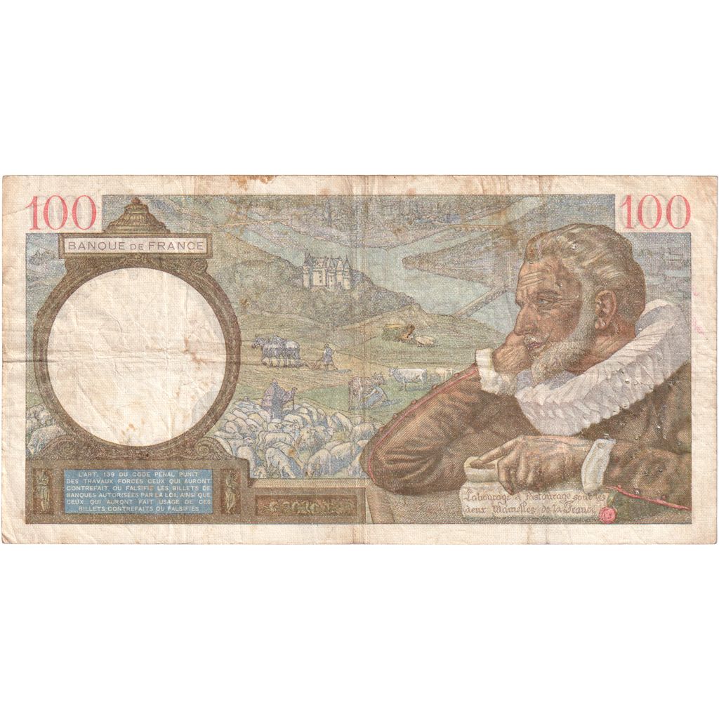 Francia, 100 Francs, Sully, 1939-09-14, F.954, MB