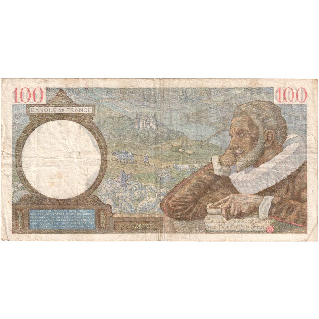 Francia, 100 Francs, Sully, 1939-09-14, M.805, BC
