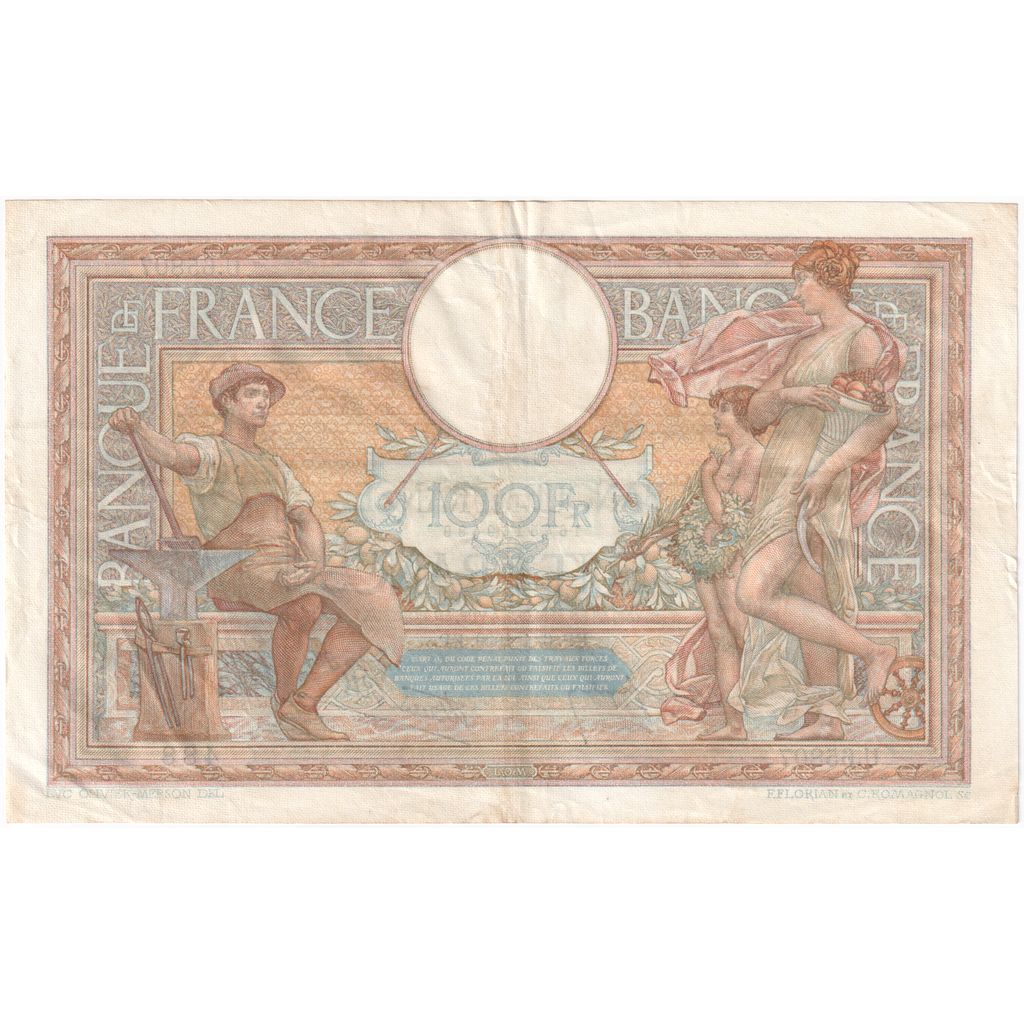 Francia, 100 Francs, Luc Olivier Merson, 1939-04-06, U.65807, BB