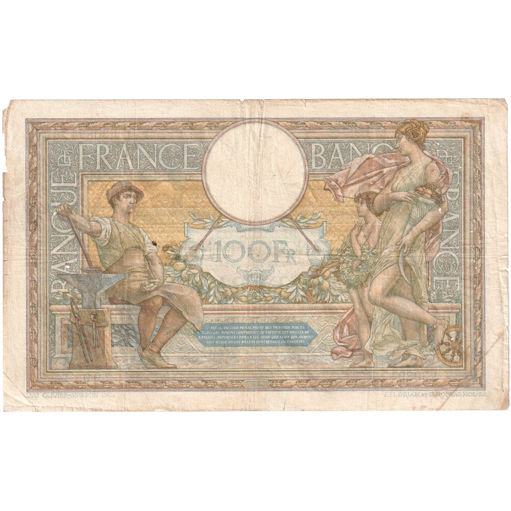 Francia, 100 Francs, Luc Olivier Merson, 1931-06-04, J.30894, B+