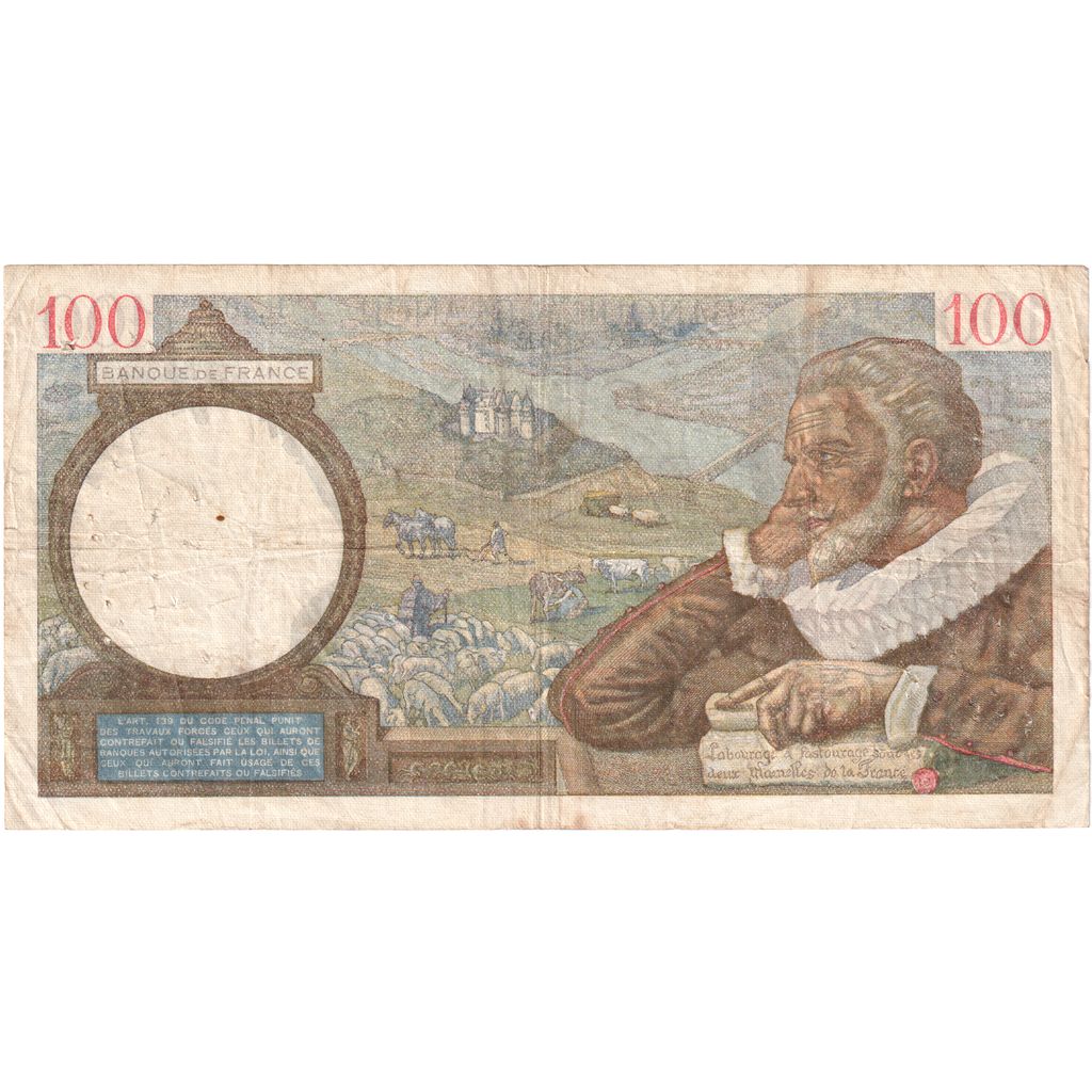 Francia, 100 Francs, Sully, 1939-11-09, H.4048, BC
