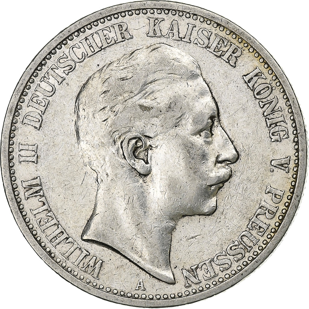 German States, PRUSSIA, Wilhelm II, 2 Mark, 1902, Berlin, Silver, EF(40-45)