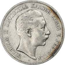 Deutsch Staaten, PRUSSIA, Wilhelm II, 2 Mark, 1896, Berlin, Silber, SS, KM:522