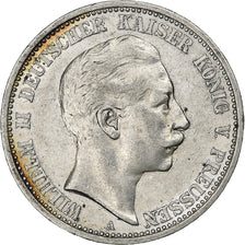 Stati tedeschi, PRUSSIA, Wilhelm II, 2 Mark, 1907, Berlin, Argento, BB+, KM:522