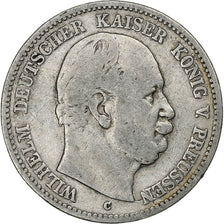 German States, PRUSSIA, Wilhelm I, 2 Mark, 1876, Cleves, Silver, VF(30-35)