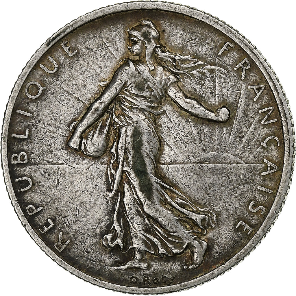 Frankrijk, 2 Francs, Semeuse, 1902, Paris, Zilver, ZF, Gadoury:532, KM:845.1