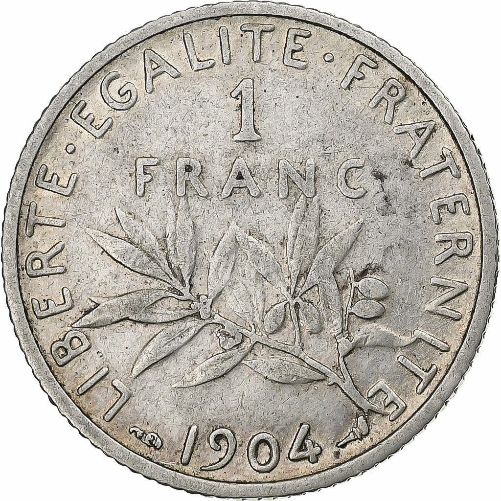 Francia, Franc, Semeuse, 1904, Paris, Argento, MB+, Gadoury:467, KM:844.1