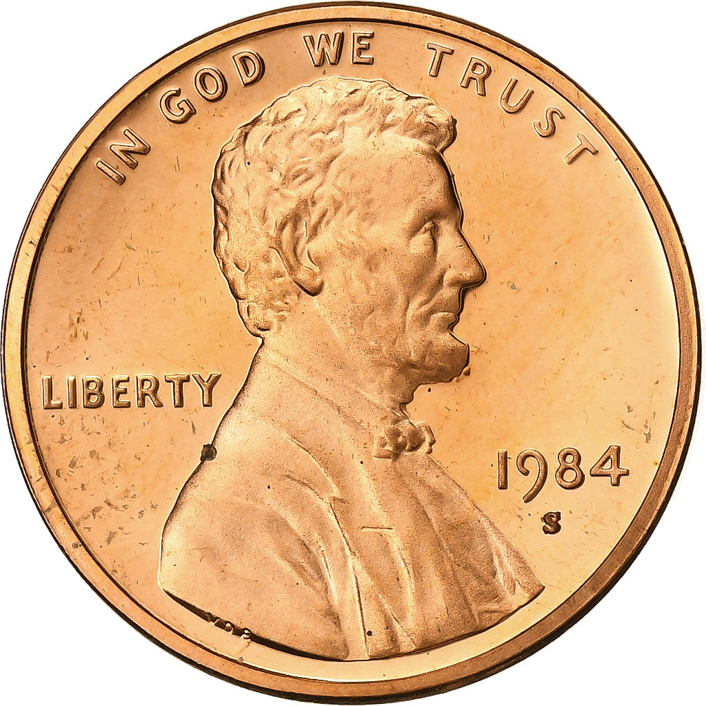Estados Unidos da América, Cent, Lincoln, 1984, U.S. Mint, Proof, Zinco