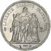 France, 5 Francs, Hercule, 1873, Paris, Argent, TTB+, Gadoury:745a, KM:820.1