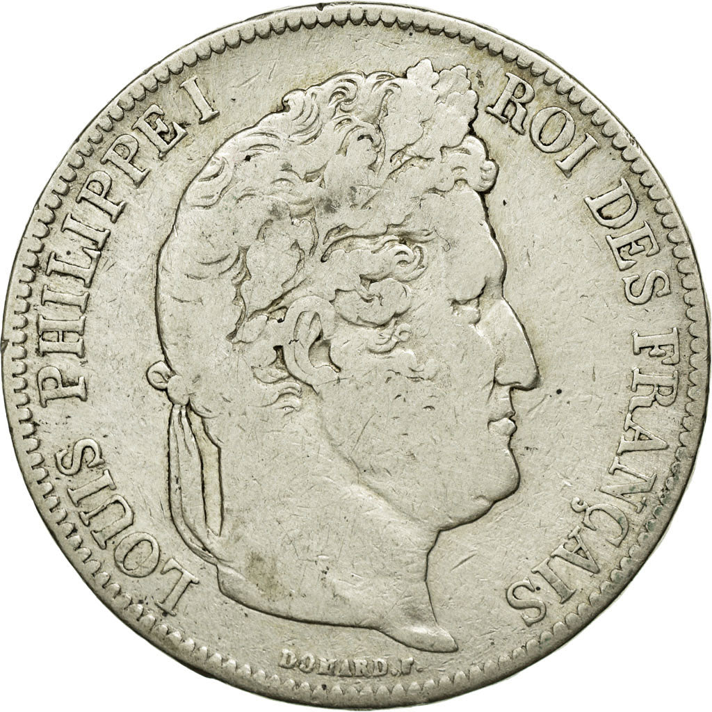 Moneta, Francia, Louis-Philippe, 5 Francs, 1840, Bordeaux, MB, Argento