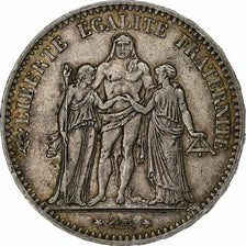 Francia, 5 Francs, Hercule, 1875, Paris, Plata, MBC, Gadoury:745a, KM:820.1