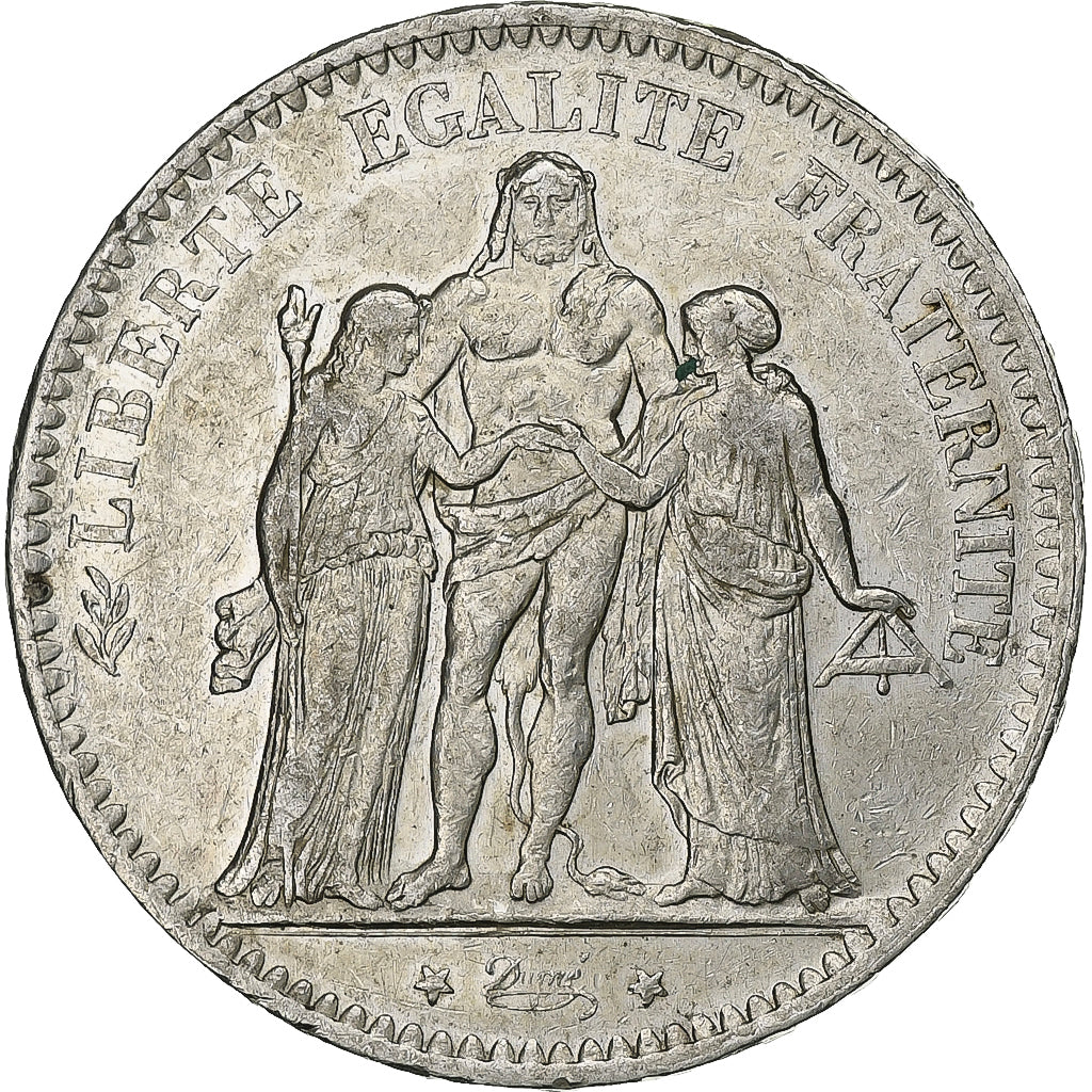 France, 5 Francs, Hercule, 1876, Paris, Argent, TTB, Gadoury:745a, KM:820.1