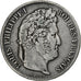 França, Louis-Philippe I, 5 Francs, 1837, Lille, Prata, VF(30-35), Gadoury:678