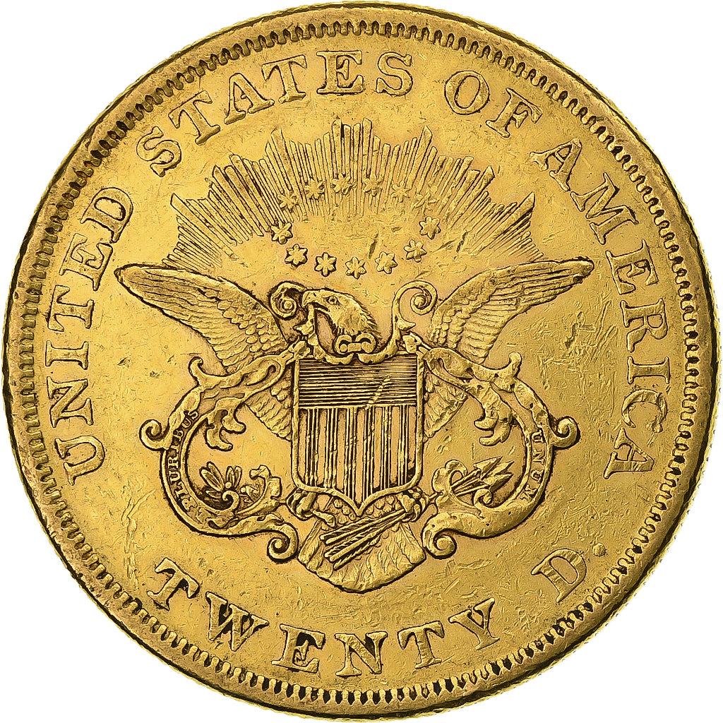 United States, $20, Double Eagle, Liberty Head, 1852, U.S. Mint, Gold