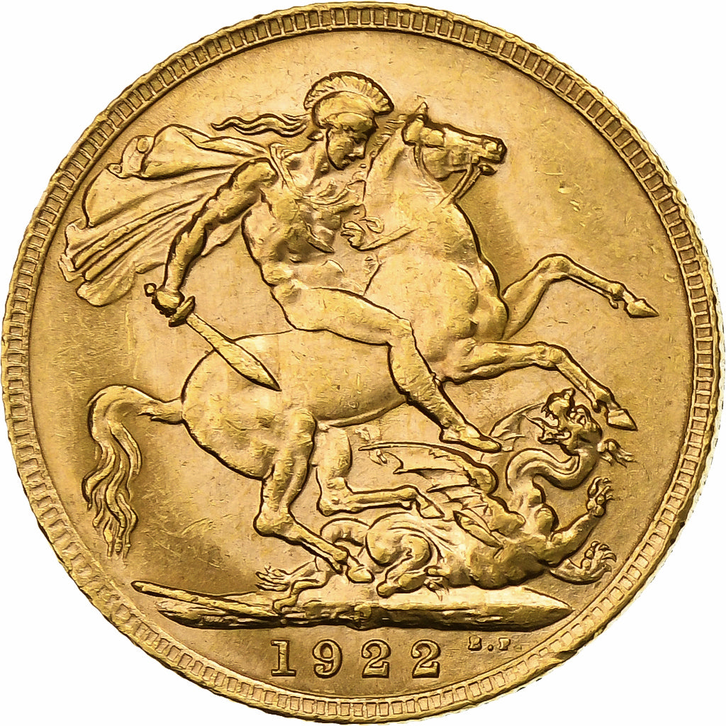 Australia, George V, Sovereign, 1922, Perth, Gold, AU(55-58), KM:29