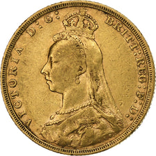 Gran Bretaña, Victoria, Sovereign, 1890, Oro, MBC, KM:767