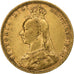 Gran Bretaña, Victoria, Sovereign, 1890, Oro, MBC, KM:767