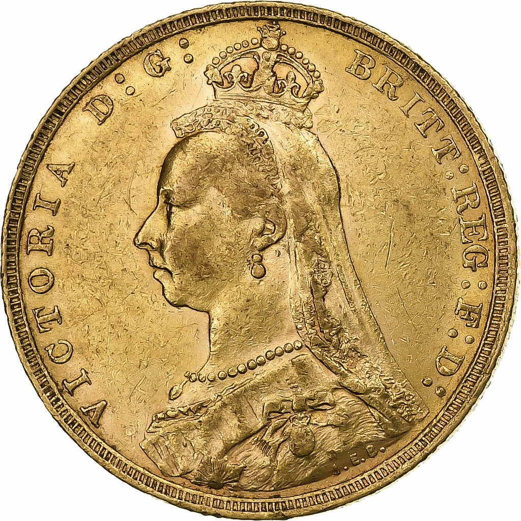 Great Britain, Victoria, Sovereign, 1891, Gold, AU(50-53), KM:767