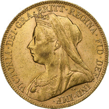 Great Britain, Victoria, Sovereign, 1898, Gold, AU(50-53), KM:785