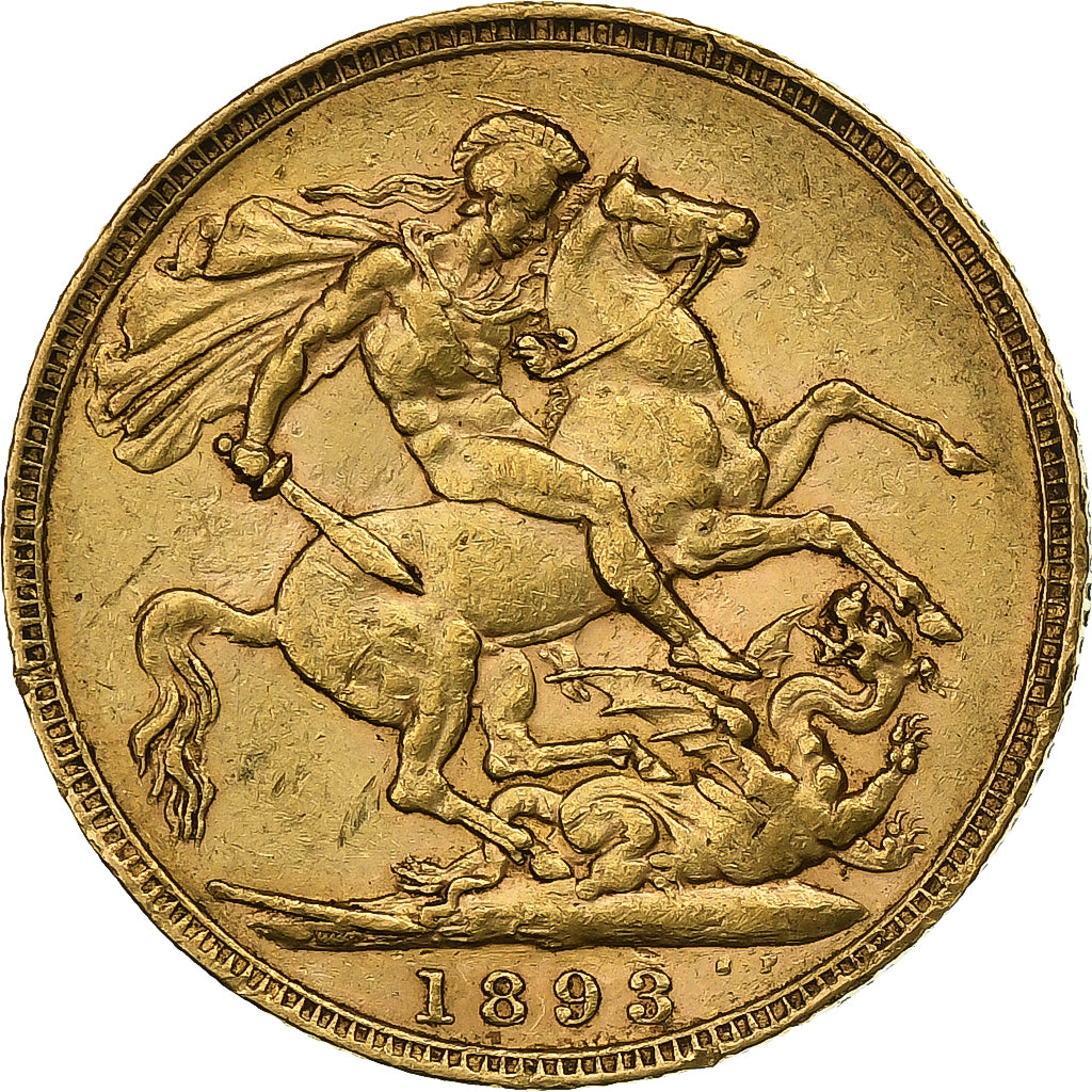 Grande-Bretagne, Victoria, Sovereign, 1893, Or, TTB, KM:785