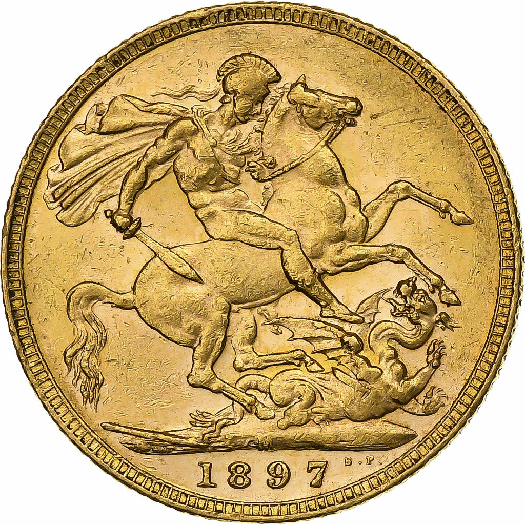 Australie, Victoria, Sovereign, 1897, Melbourne, Or, SUP, KM:13