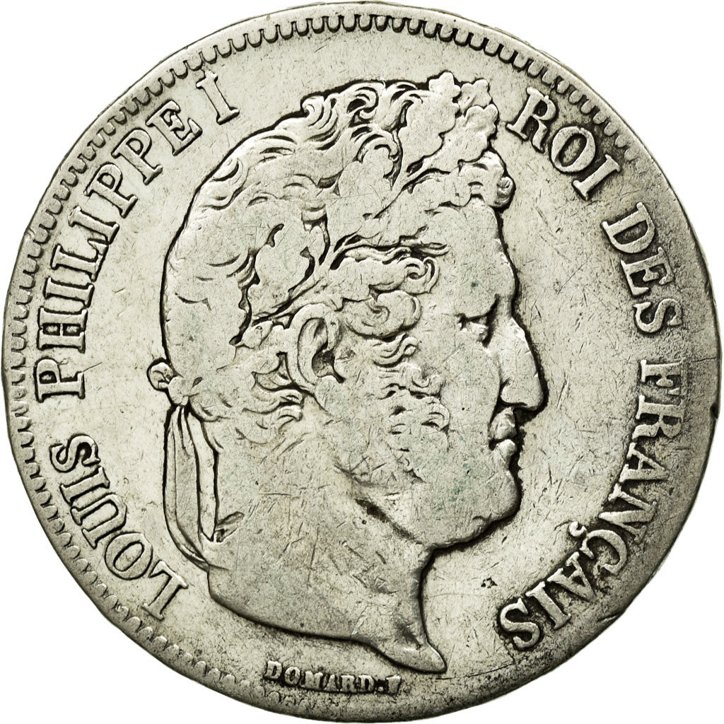 Coin, France, Louis-Philippe, 5 Francs, 1835, Lyon, VF(30-35), Silver, KM:749.4