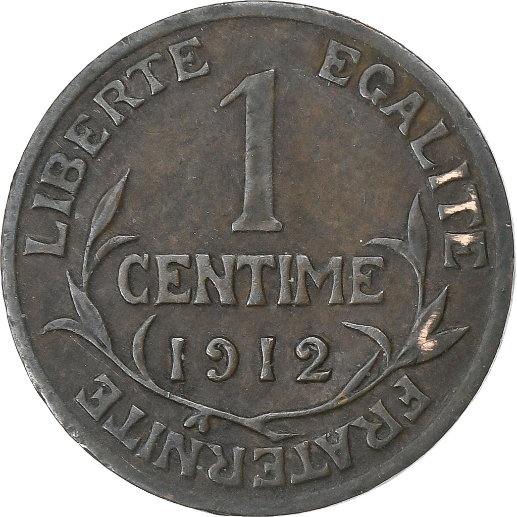 França, Centime, Dupuis, 1912, Paris, Bronze, VF(30-35), Gadoury:90, KM:840