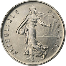 France, 5 Francs, Semeuse, 1981, Paris, Nickel Clad Copper-Nickel, MS(65-70)