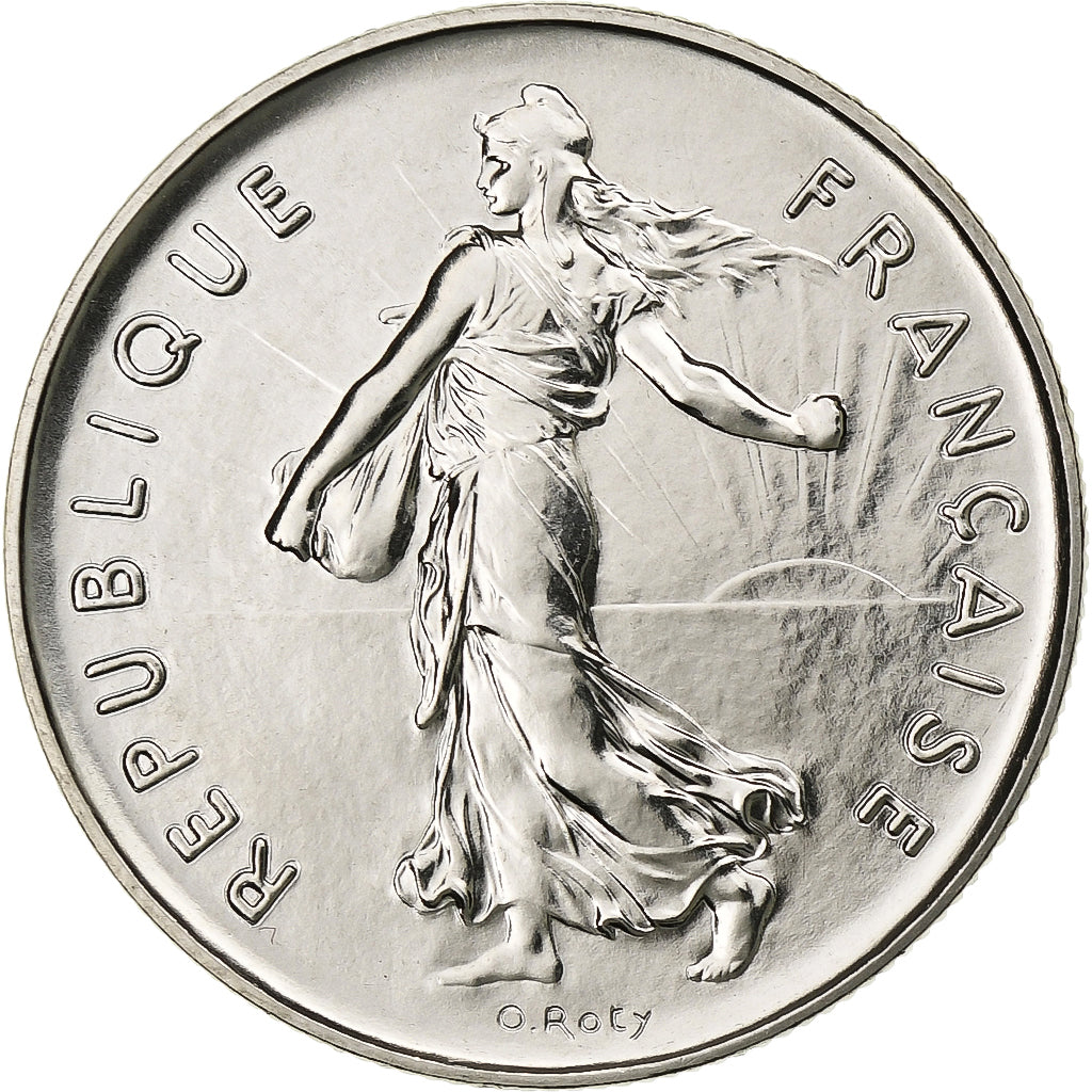 França, 5 Francs, Semeuse, 1982, Paris, Cobre-Níquel Revestido a Níquel