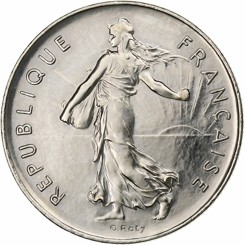 France, 5 Francs, Semeuse, 2000, Paris, Nickel Clad Copper-Nickel, FDC