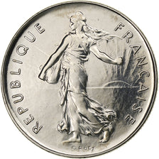 France, 5 Francs, Semeuse, 2001, Paris, Nickel Clad Copper-Nickel, FDC