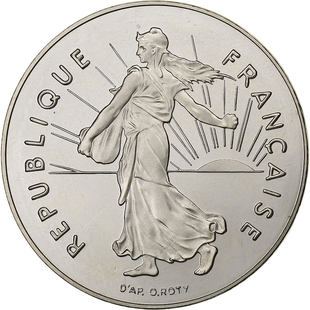 França, 5 Francs, Semeuse, 2001, BE, Cuproníquel, MS(65-70), Gadoury:771a