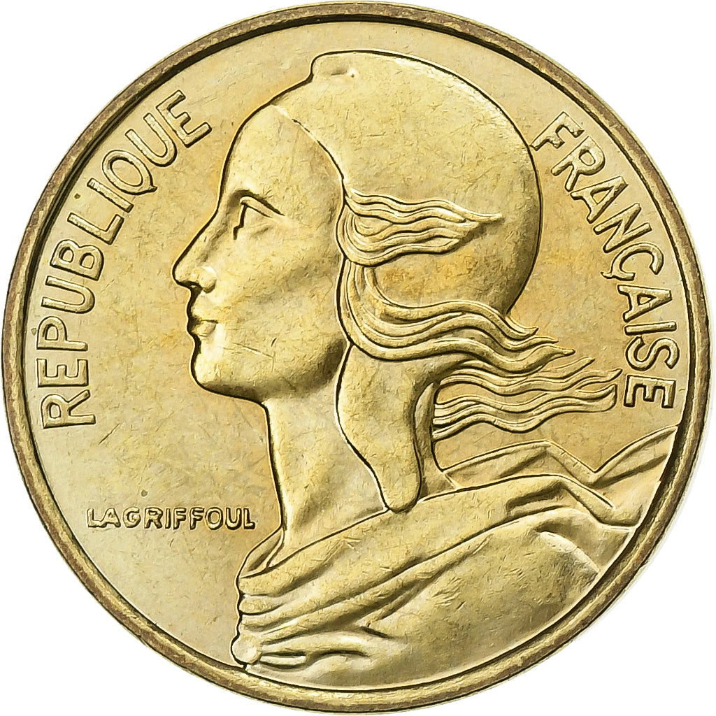 França, 5 Centimes, Marianne, 1989, Paris, Alumínio-Bronze, MS(65-70)