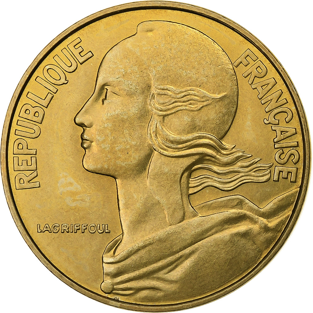 Francia, 20 Centimes, Marianne, 1975, Paris, Alluminio-bronzo, FDC, Gadoury:332
