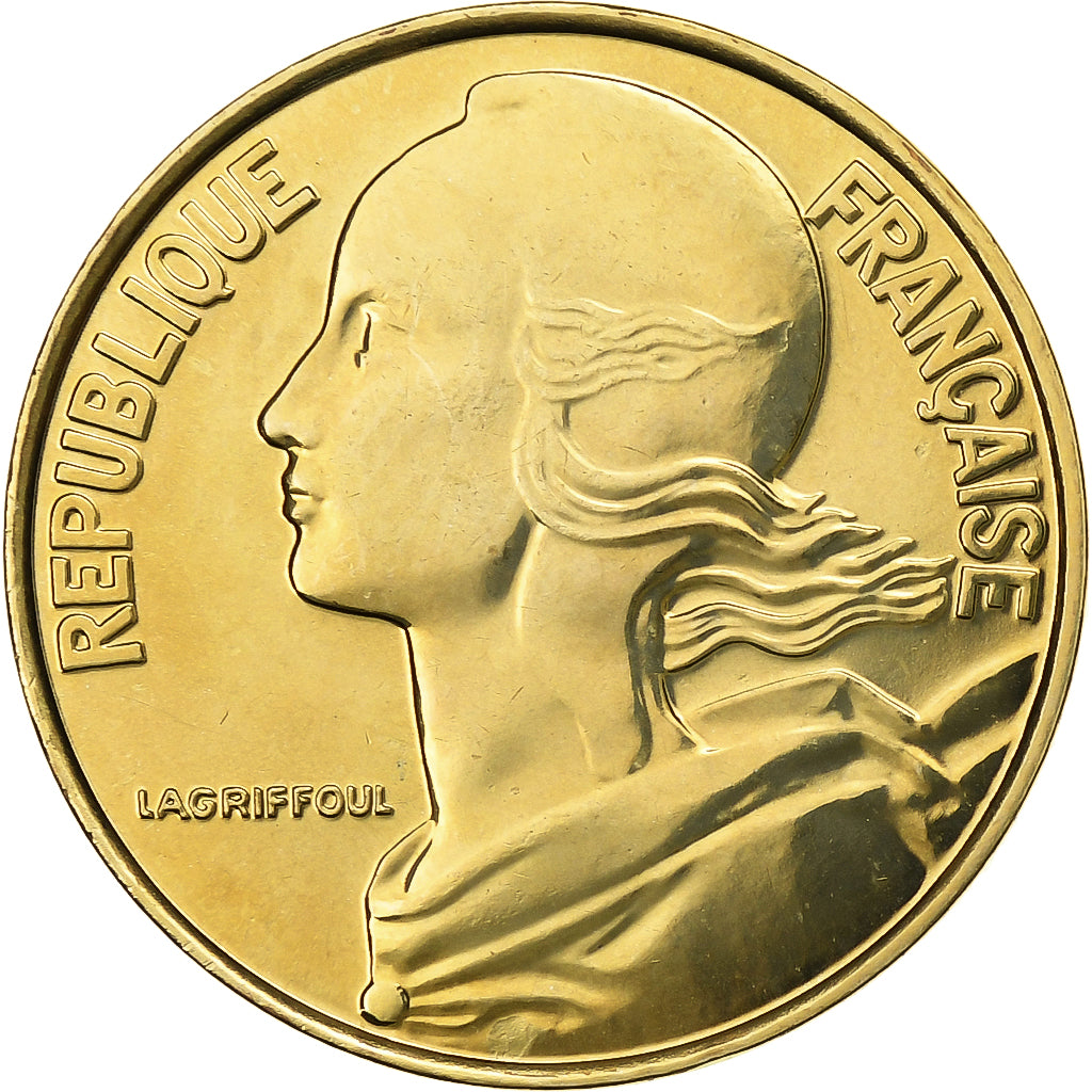Frankrijk, 20 Centimes, Marianne, 2000, Paris, Aluminum-Bronze, FDC