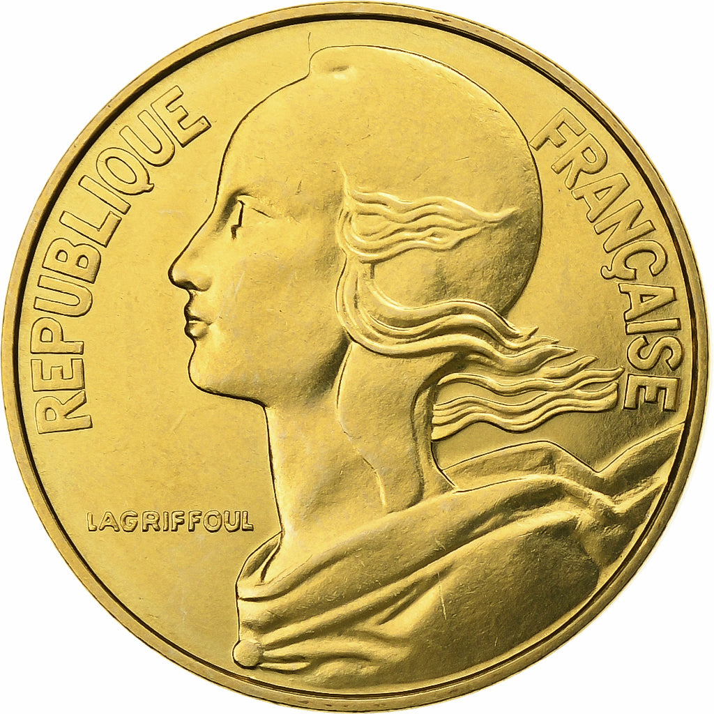 Frankrijk, 20 Centimes, Marianne, 1978, Paris, Aluminum-Bronze, FDC