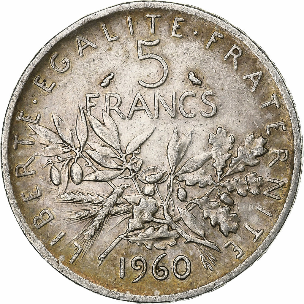 France, 5 Francs, Semeuse, 1960, Paris, Argent, TTB, Gadoury:770, KM:926