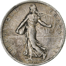 France, 2 Francs, Semeuse, 1918, Paris, Silver, EF(40-45), Gadoury:532, KM:845.1