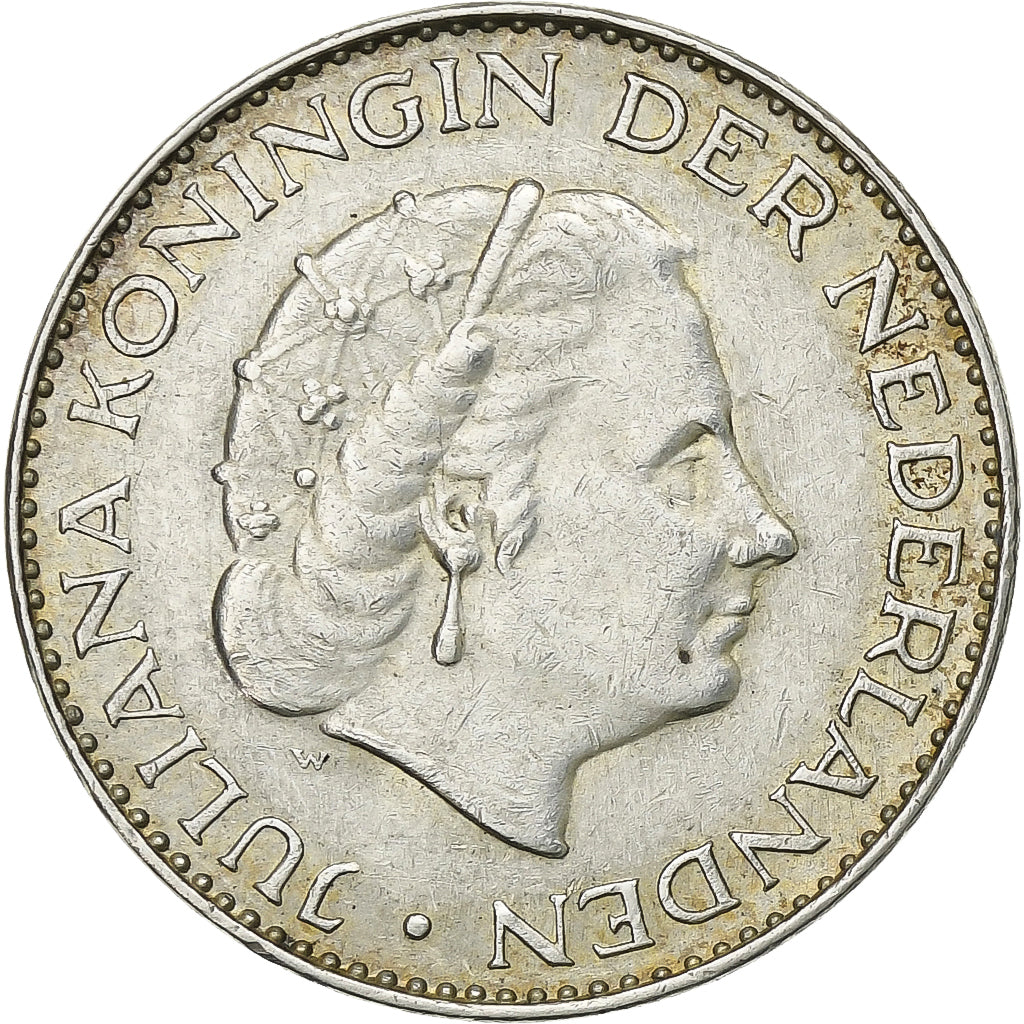 Holandia, Juliana, Gulden, 1966, Srebro, EF(40-45), KM:184