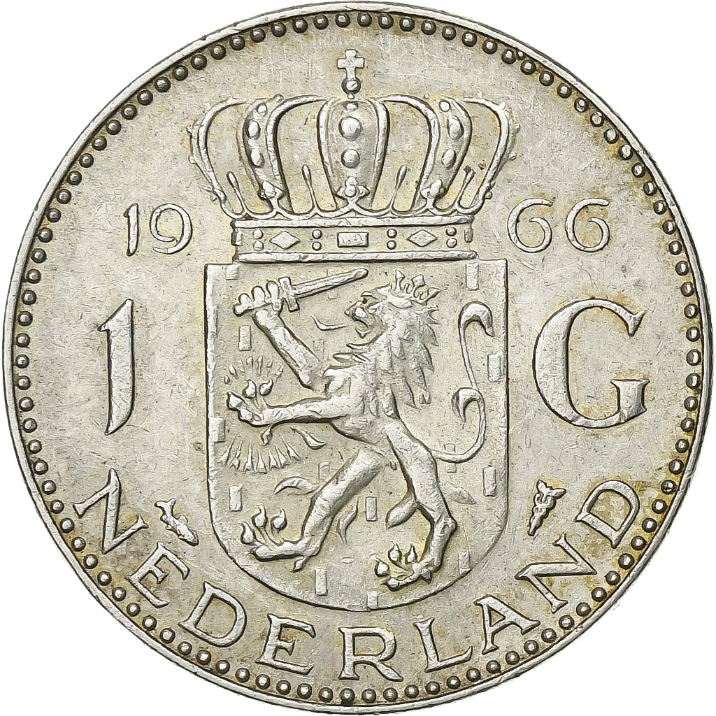 Holandia, Juliana, Gulden, 1966, Srebro, EF(40-45), KM:184