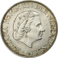 Netherlands, Juliana, 2-1/2 Gulden, 1961, Silver, AU(50-53), KM:185