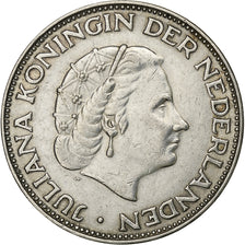 Netherlands, Juliana, 2-1/2 Gulden, 1962, Silver, AU(50-53), KM:185