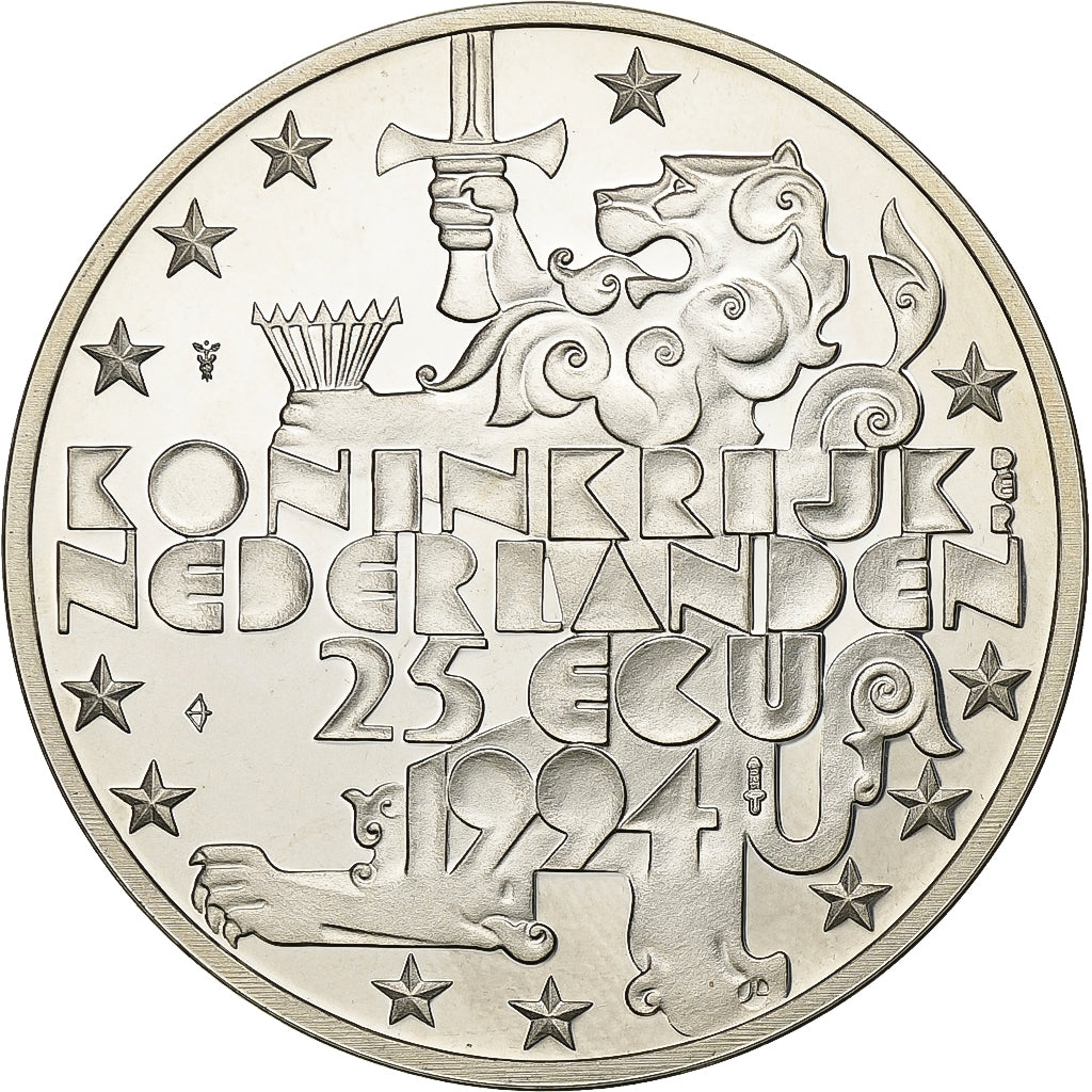 Netherlands, Beatrix, 25 Ecu, 1994, Utrecht, Proof, Silver, MS(65-70)