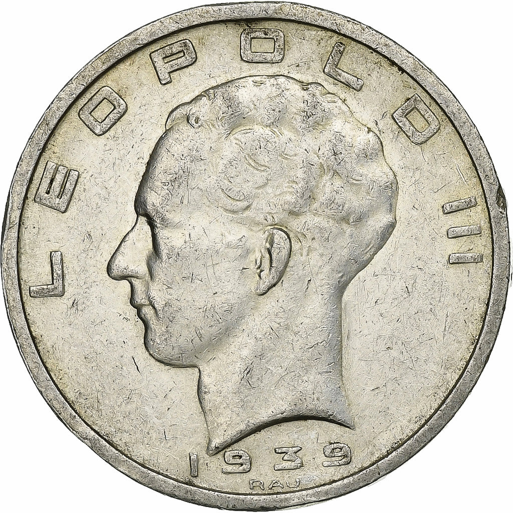 Belgium, Leopold III, 50 Francs, 50 Frank, 1939, Silver, EF(40-45), KM:121