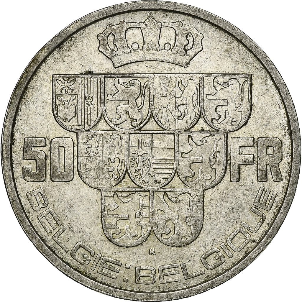 Belgien, Leopold III, 50 Francs, 50 Frank, 1939, Silber, SS+, KM:122.1