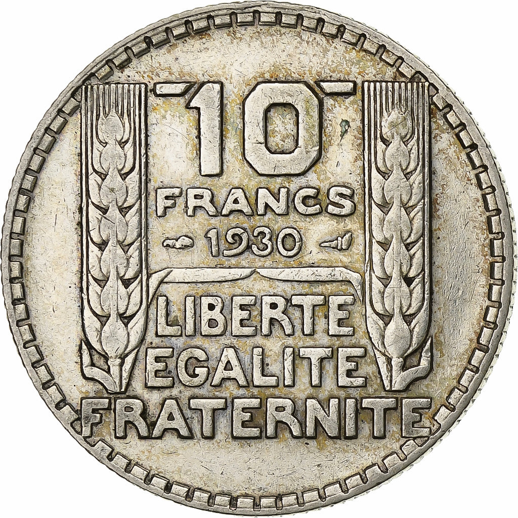 Francja, 10 Francs, Turin, 1930, Paris, Srebro, EF(40-45), Gadoury:801, KM:878